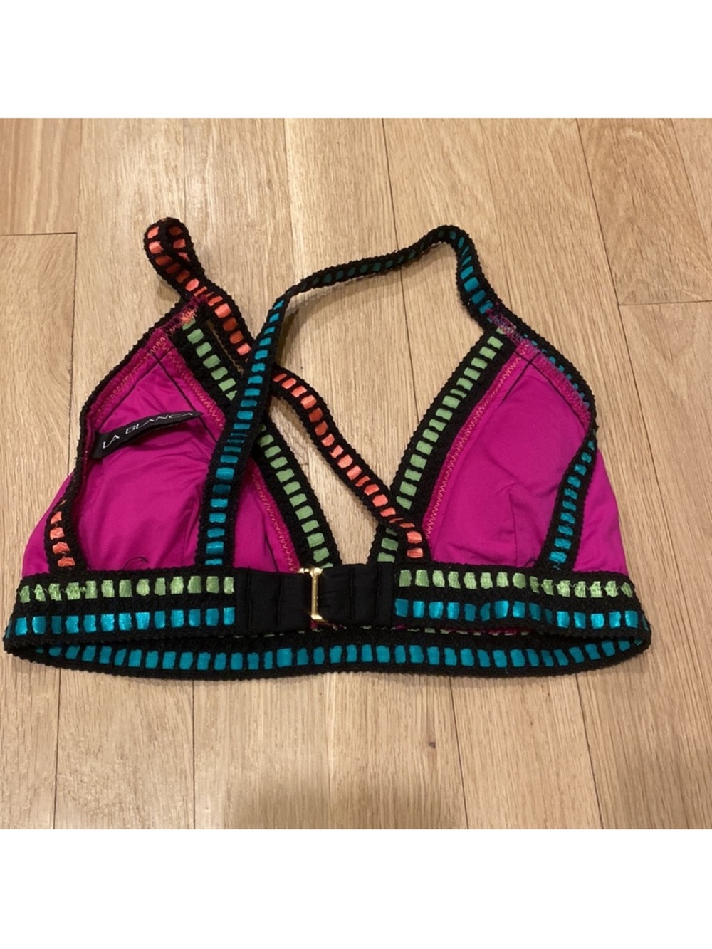 La Blanca Hot Pink Crochet-Trim bikini set - Picture 2 of 7